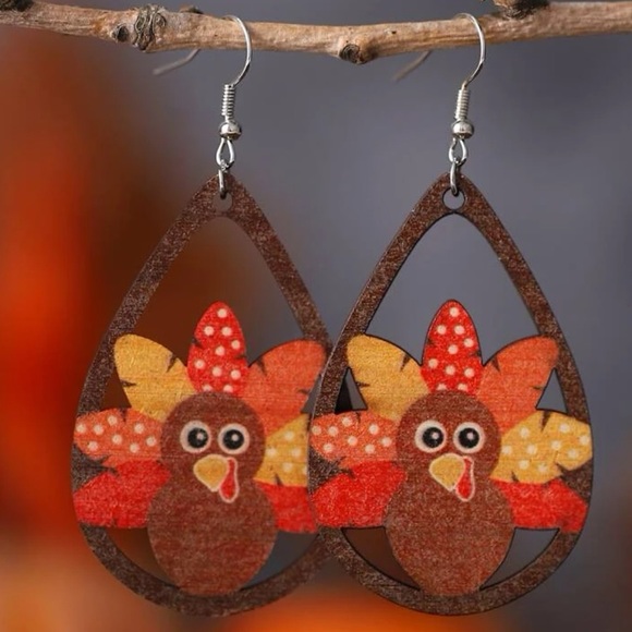 Turkey Dangle Earrings - Picture 1 of 4